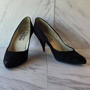 Vintage JAZZ Shoes, Size 7.5m, Black Sueda, Made In Spain